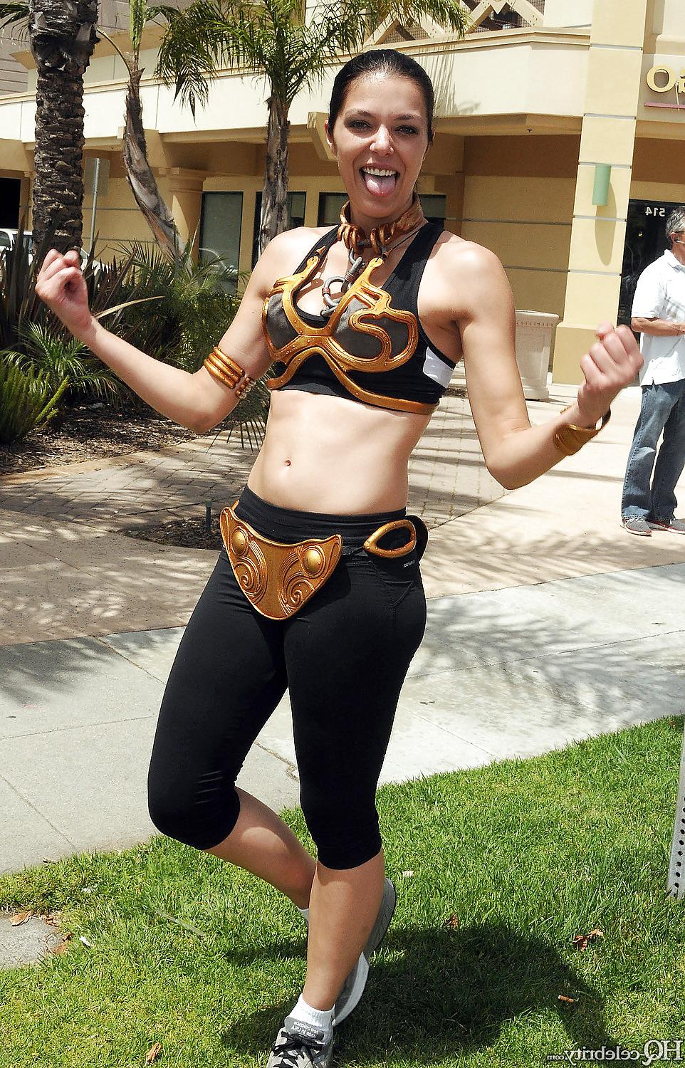 5P Adrianne Curry gold costume