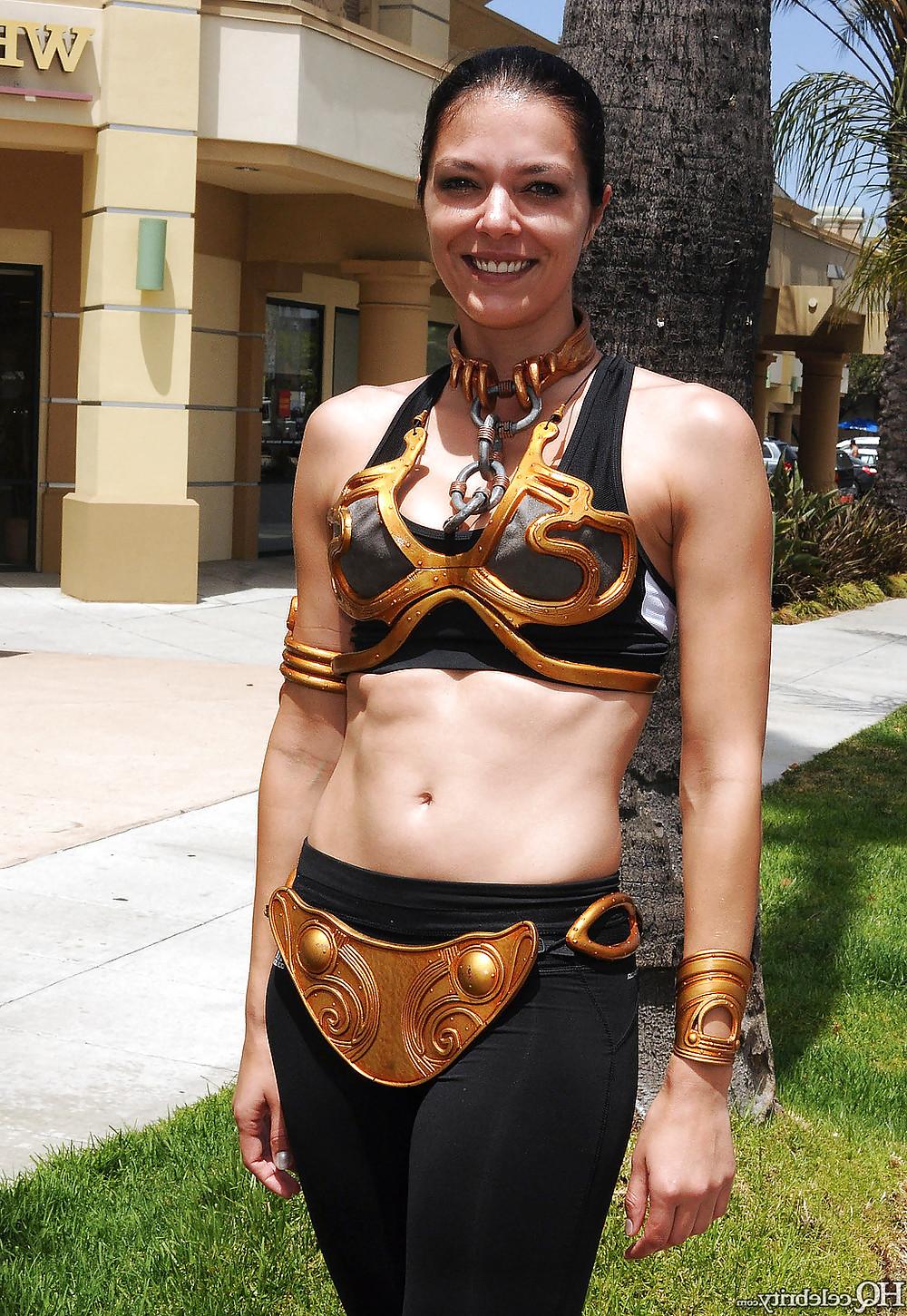 5P Adrianne Curry gold costume