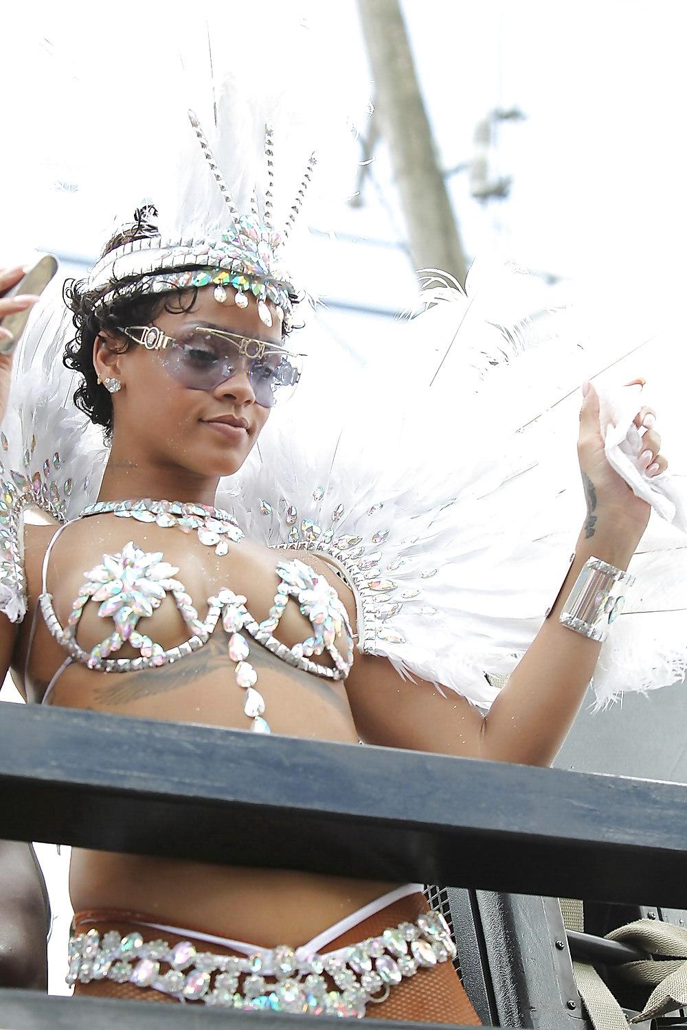 9P Rihanna wearing tiny carnival costume