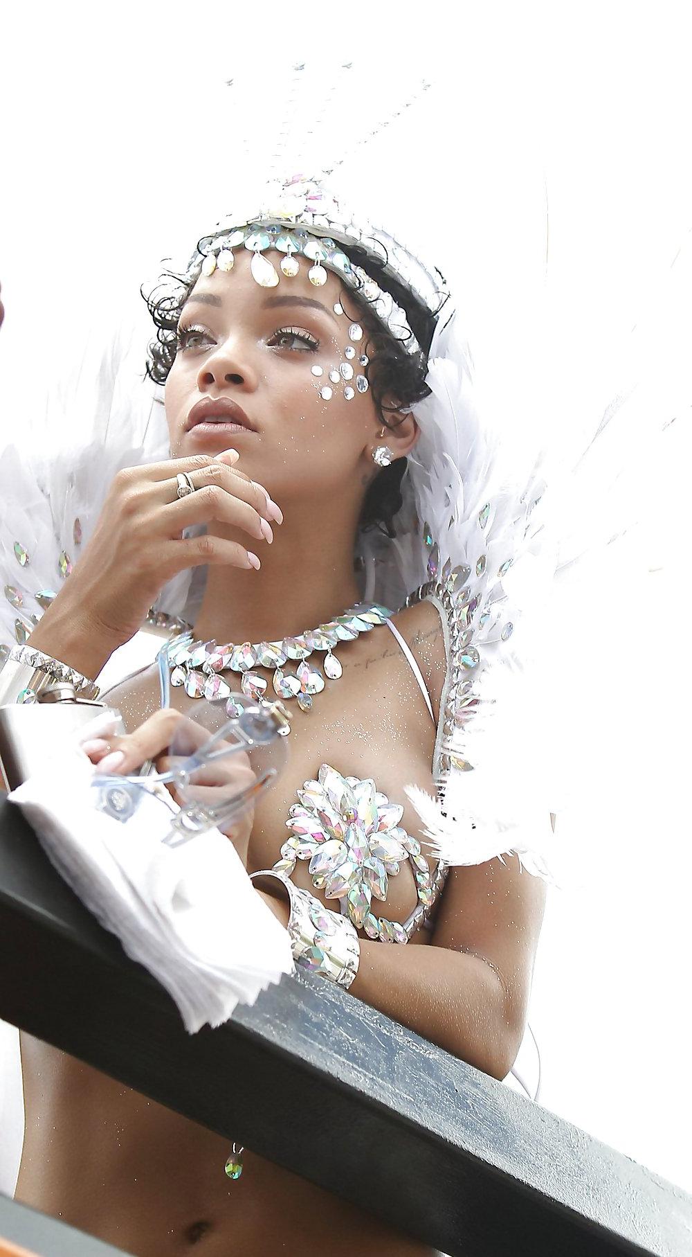 9P Rihanna wearing tiny carnival costume