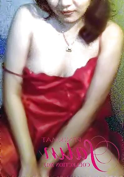 10P Red satin sexy dress 