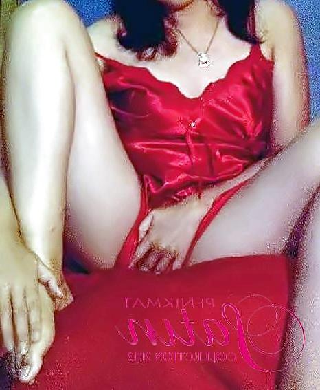 10P Red satin sexy dress 