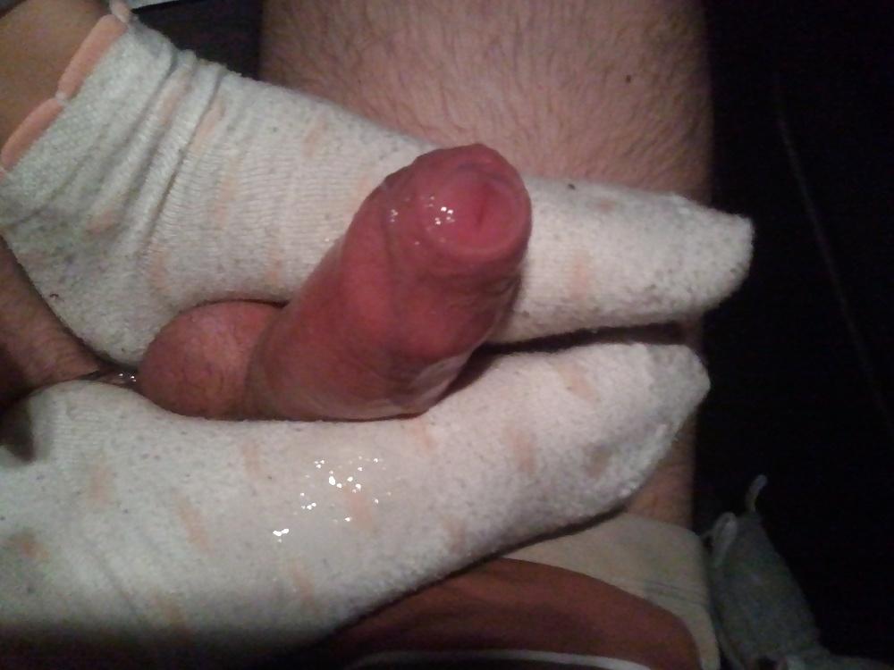 5P Footjob white socks