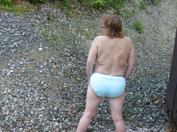 7P Wife Outside one spring day! Pale not tan yet!