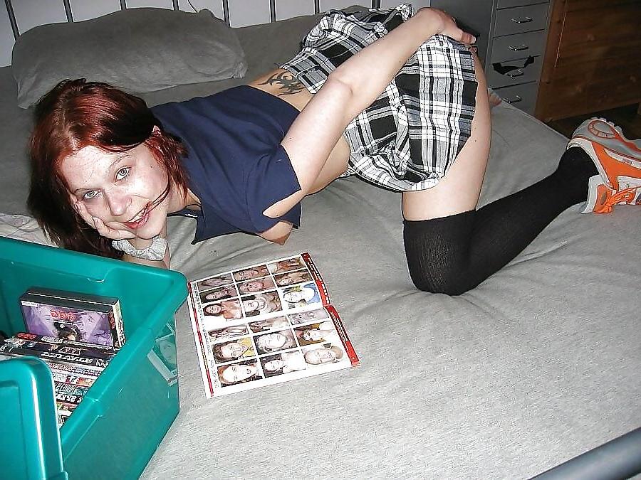 25P Young redhead slave