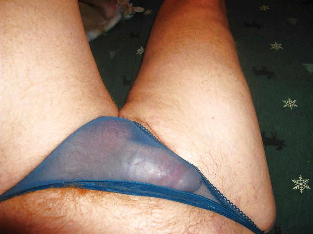 12P Blauer transparenter Slip