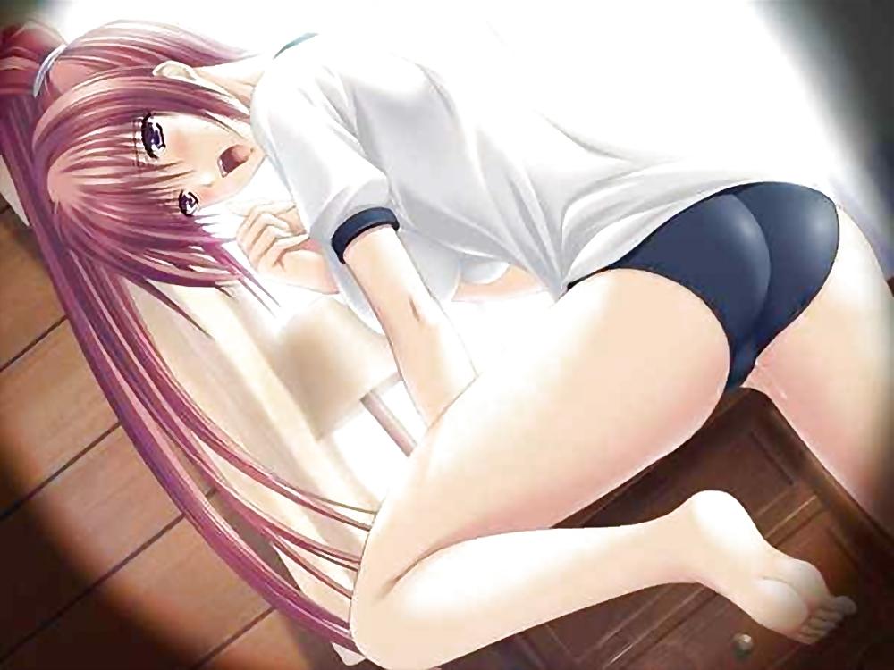 14P Hentai girls rubbing things with their pussies