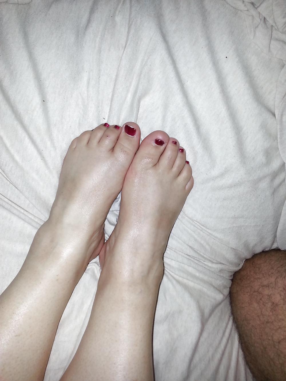 6P Footjob fun with my baby