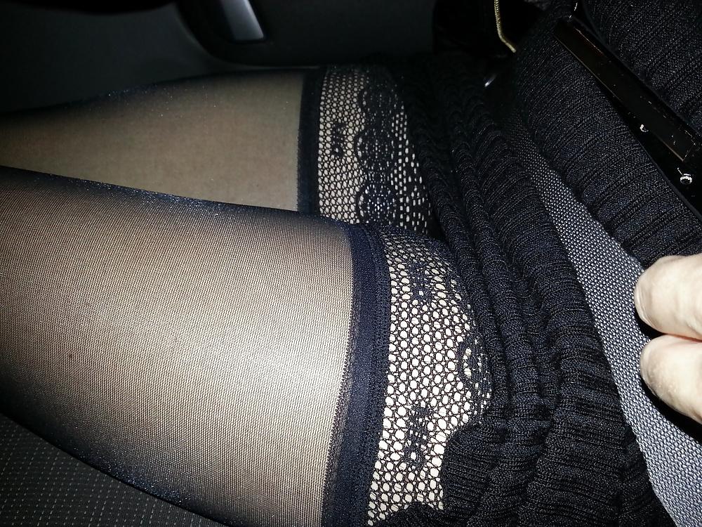 10P Mature wife pantyhose ... les bas de ma femme !!