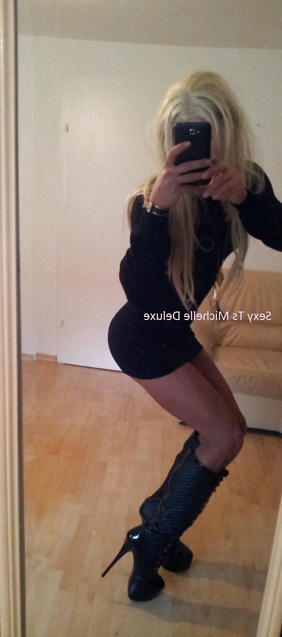 25P Blonde in black mini dress michelle deluxe