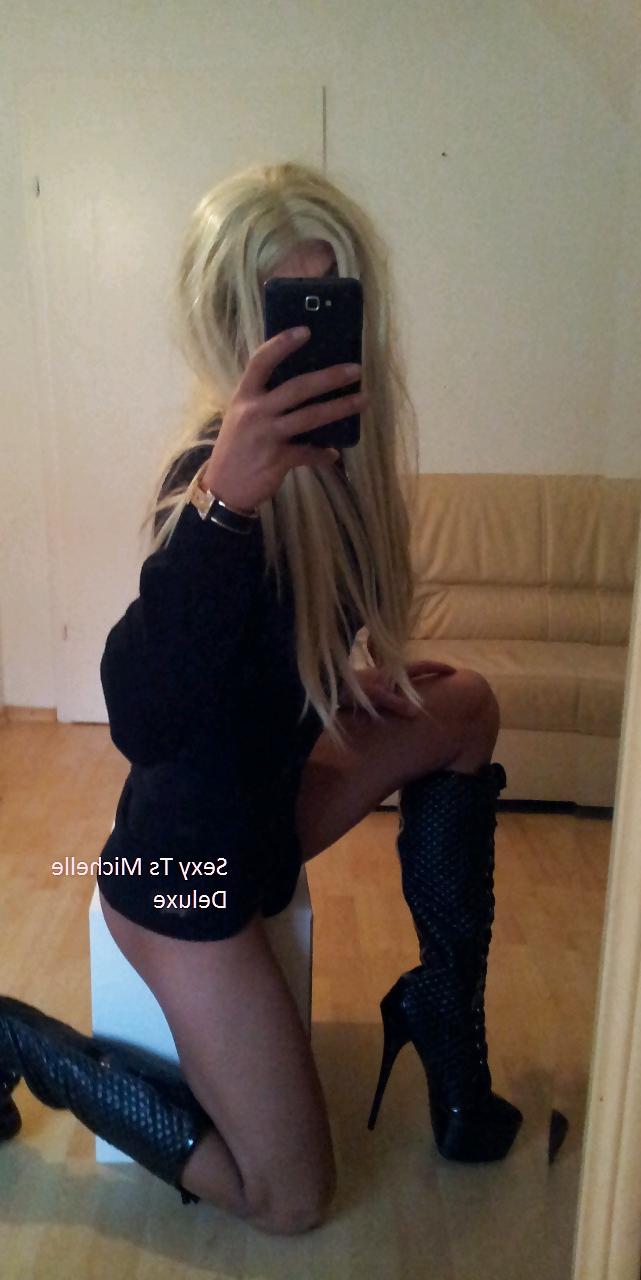 25P Blonde in black mini dress michelle deluxe