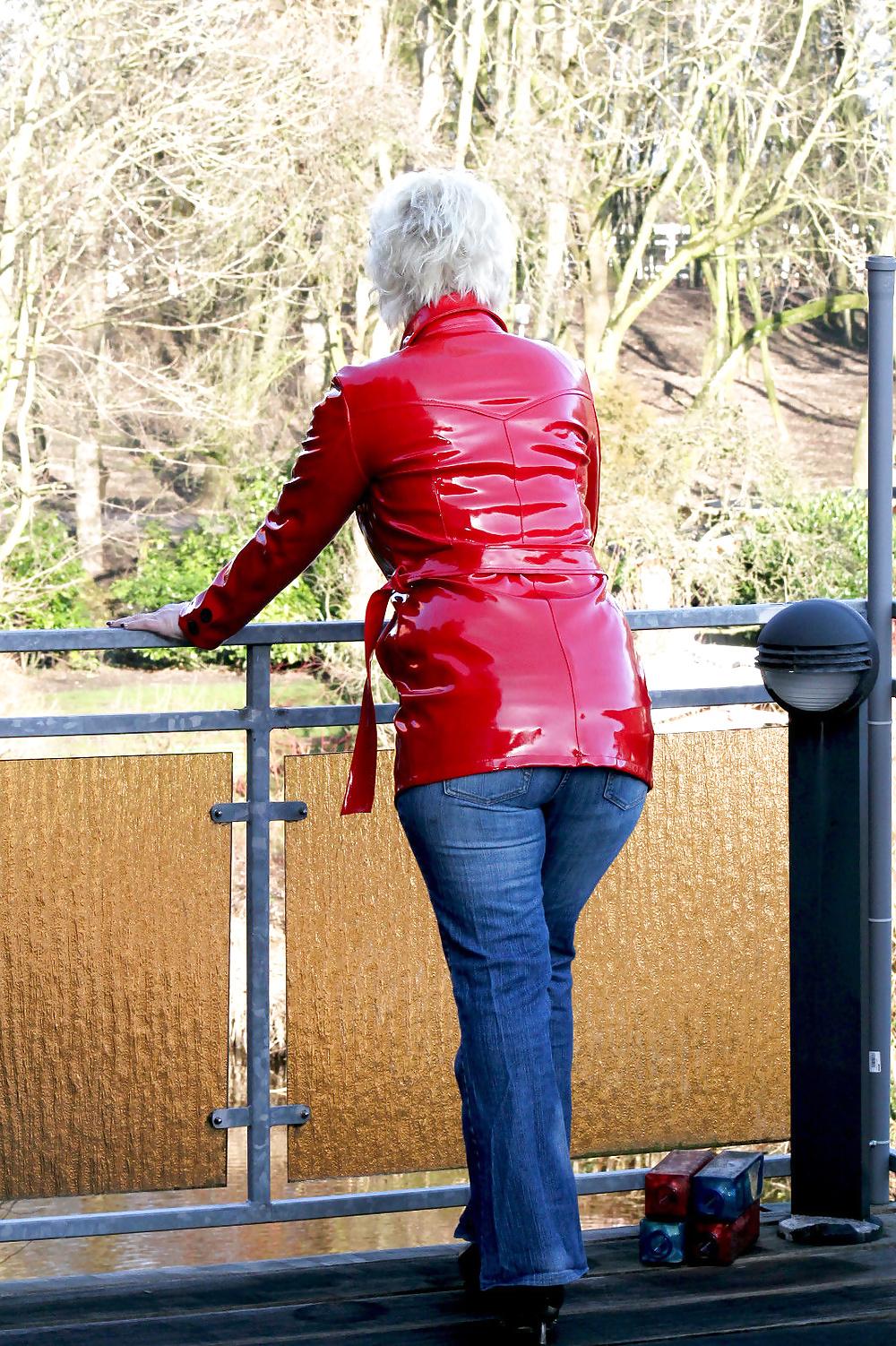 5P Fuck me hard in my red plastic jacket 