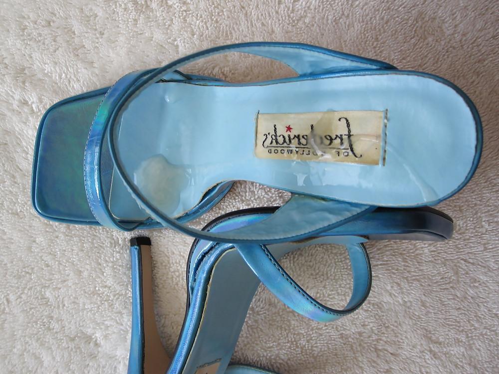 8P Nine West Blue Sandal High Heels Cummed Again