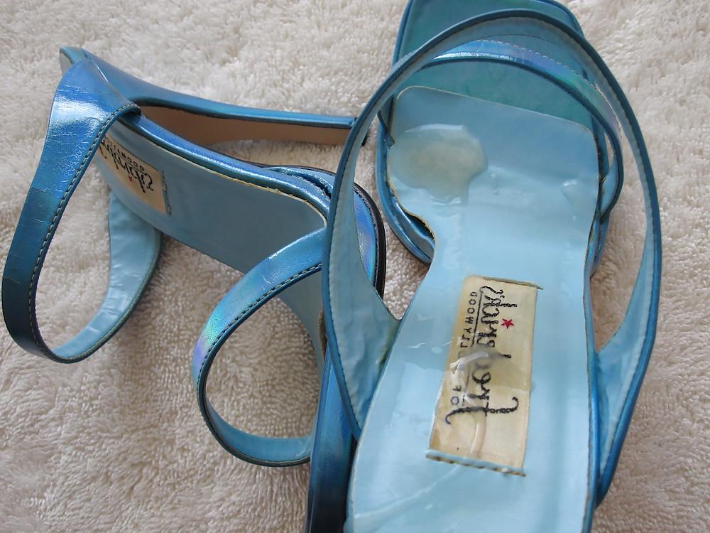 8P Nine West Blue Sandal High Heels Cummed Again