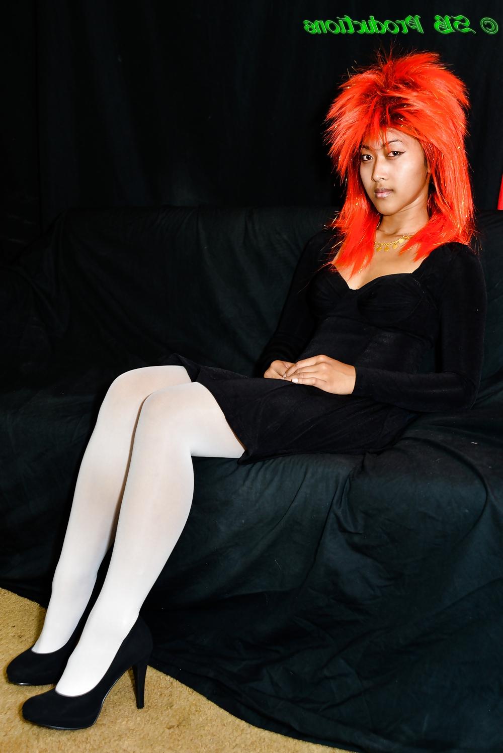 11P Katashi - Black Dress, White Pantyhose