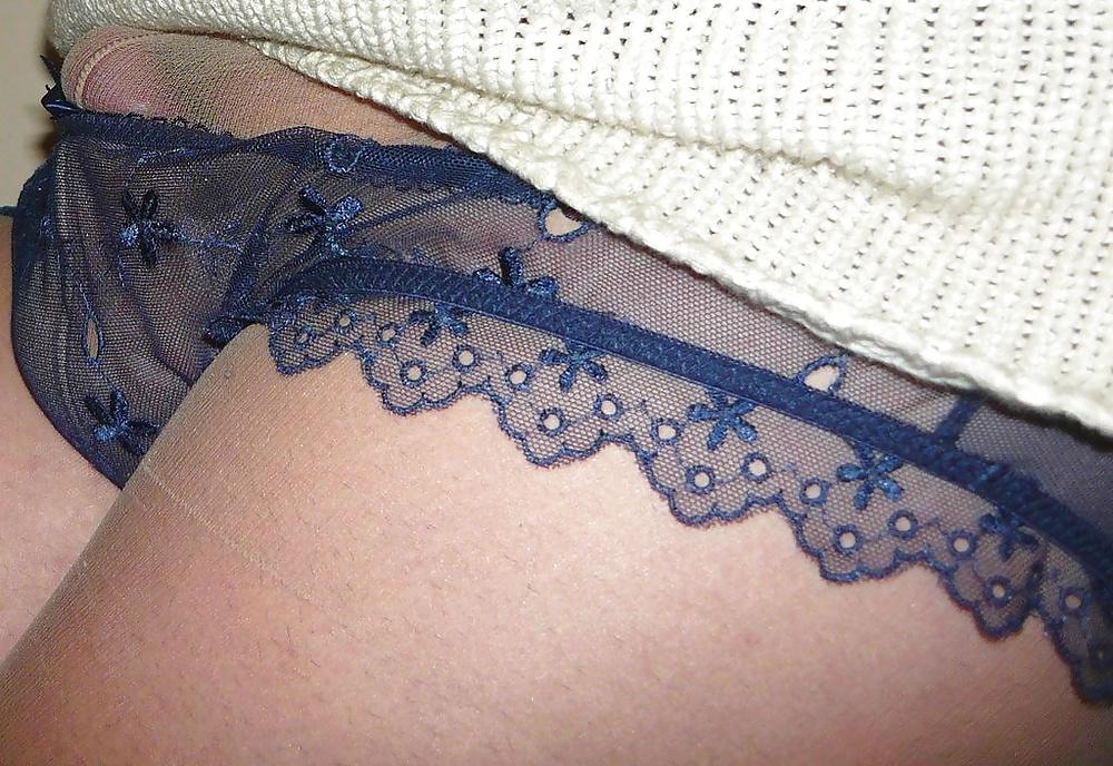 21P Blue frilly panty