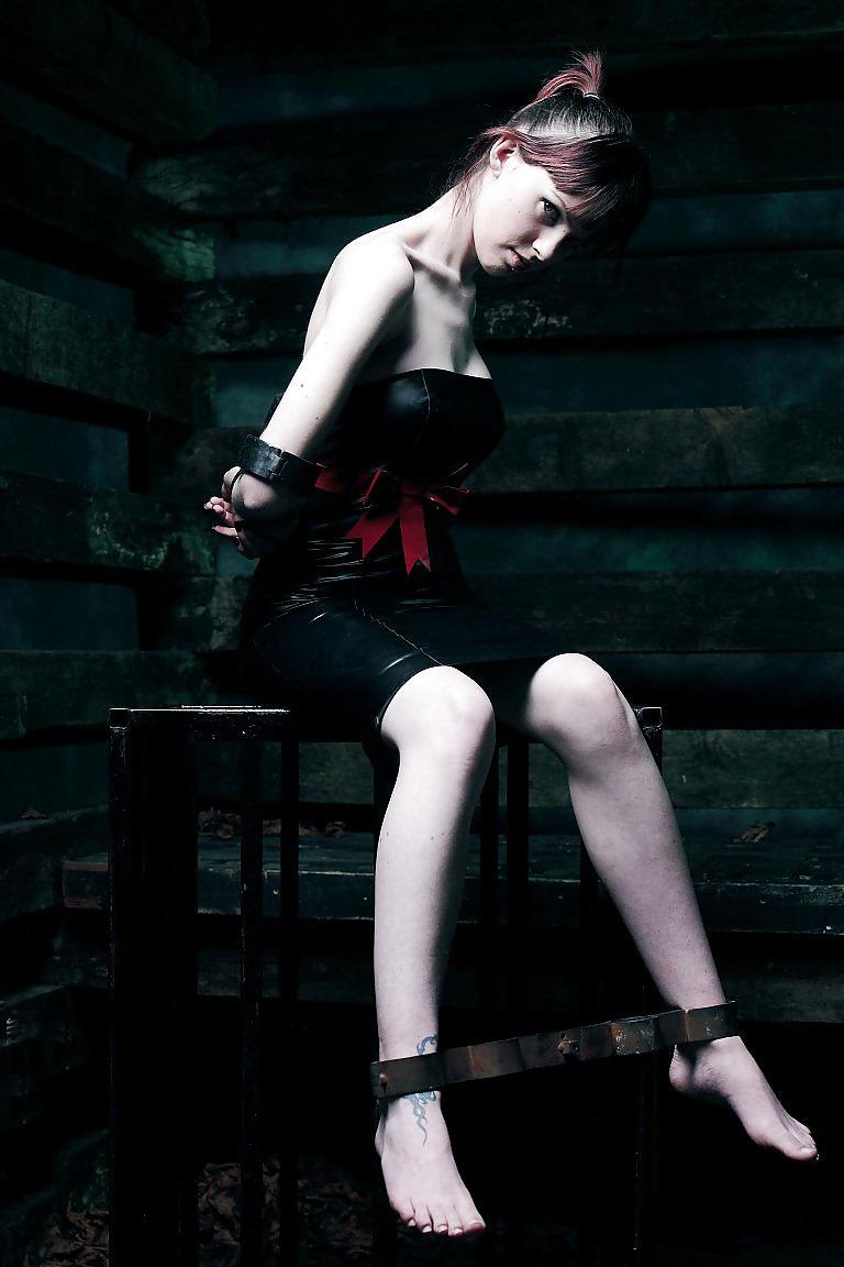 15P Black Latex Dress