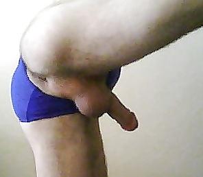 5P Sexy swimsuit baby with cock out, ass wide open