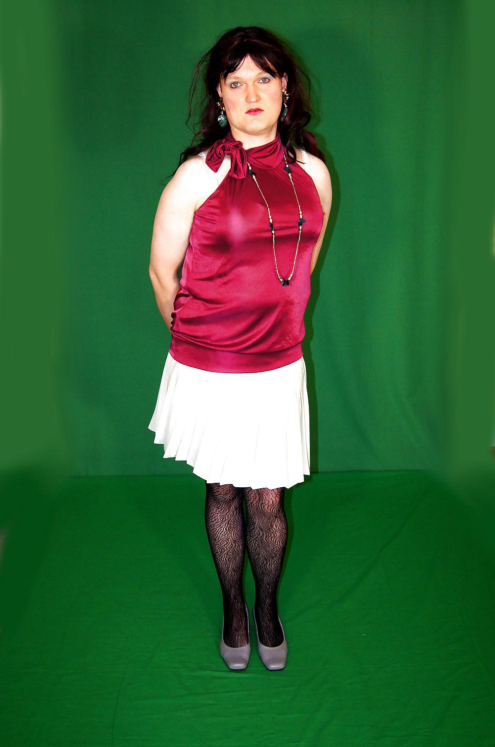 5P Dickgirl with Pleated Skirt 
