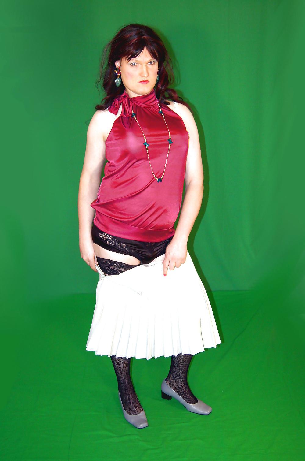 5P Dickgirl with Pleated Skirt 