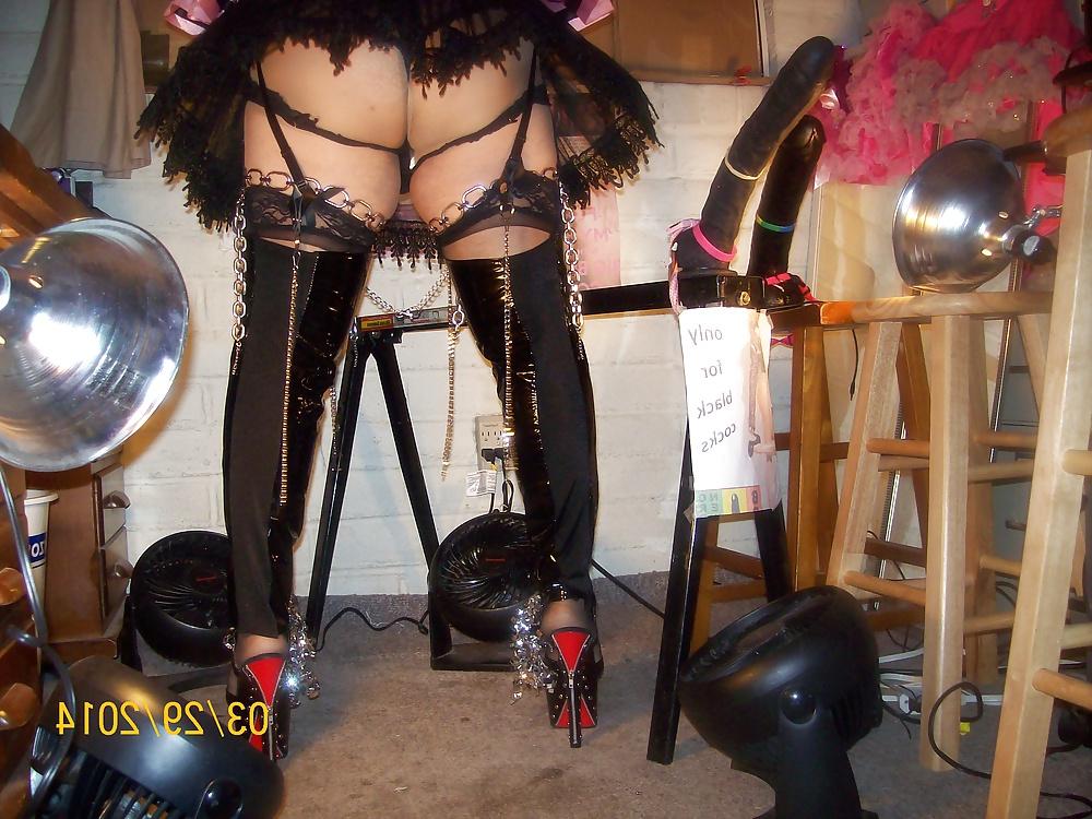 9P Tgirl BBC slut teases all BBCs in a slutty black outfit