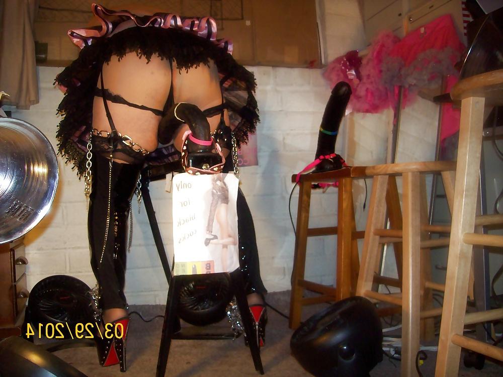 9P Tgirl BBC slut teases all BBCs in a slutty black outfit