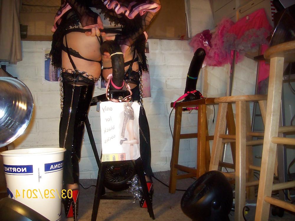 9P Tgirl BBC slut teases all BBCs in a slutty black outfit
