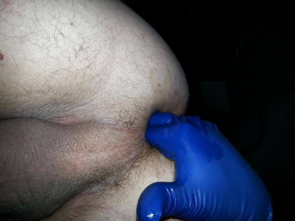 9P Blue Latex Gloves anal fun