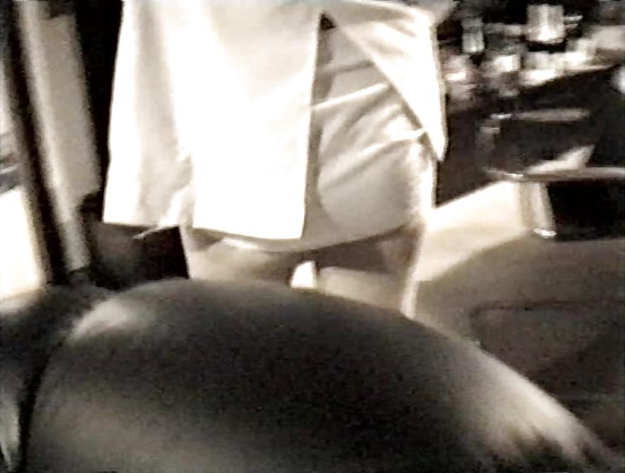 12P SAG - Sexy Tits & Legs In White Short Mini Costume 06