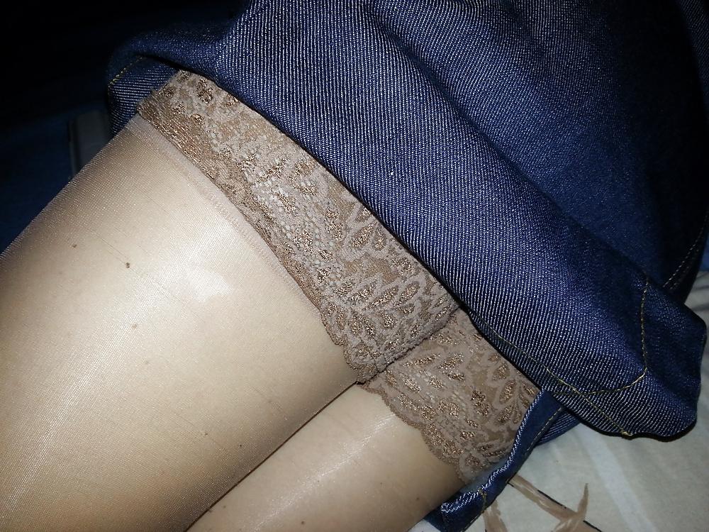 7P French hairy mature wife with pantihose