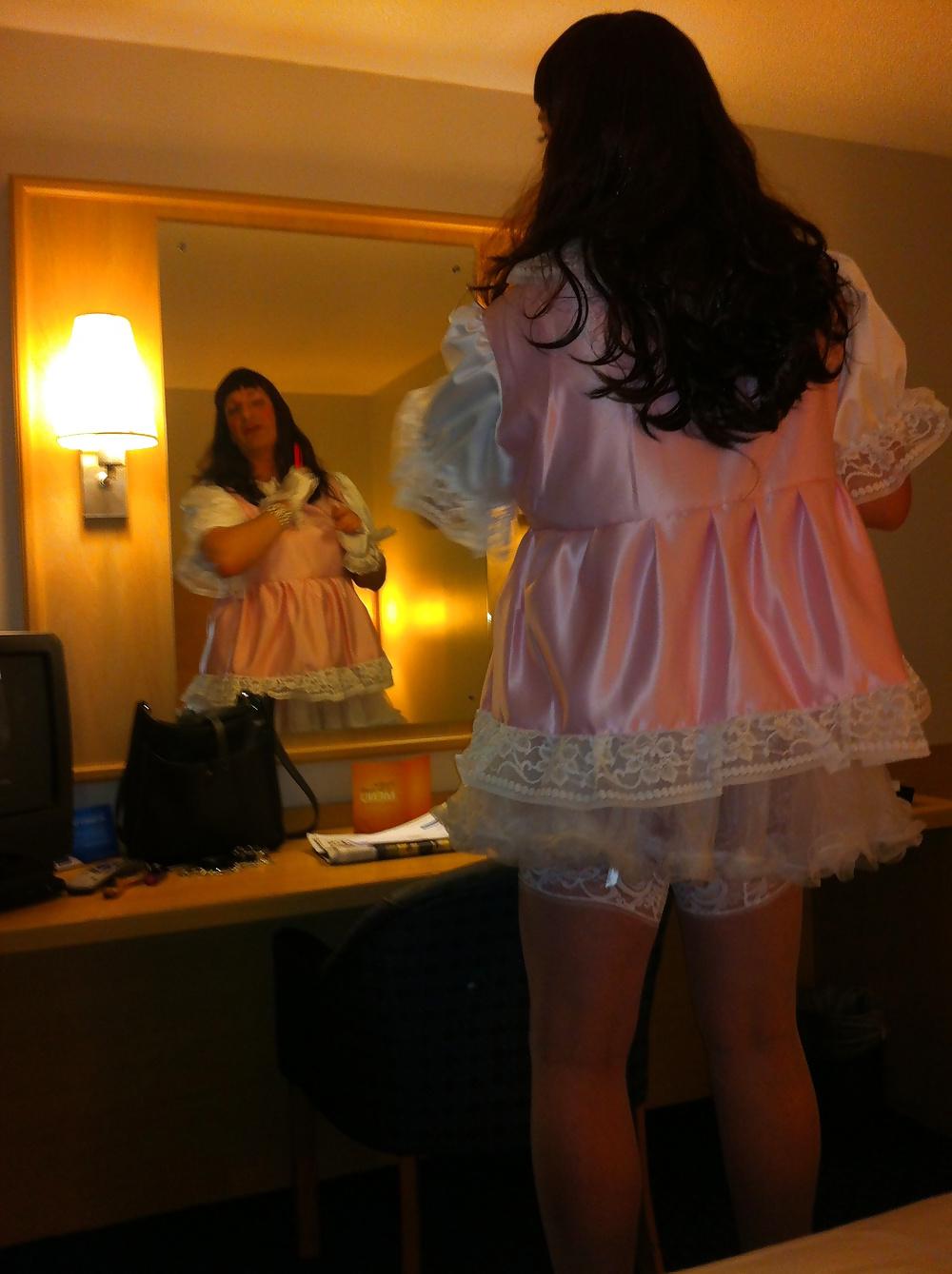 23P Sissy Maid Jemima has some hotel fun