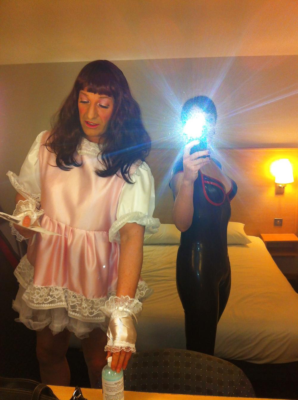 23P Sissy Maid Jemima has some hotel fun