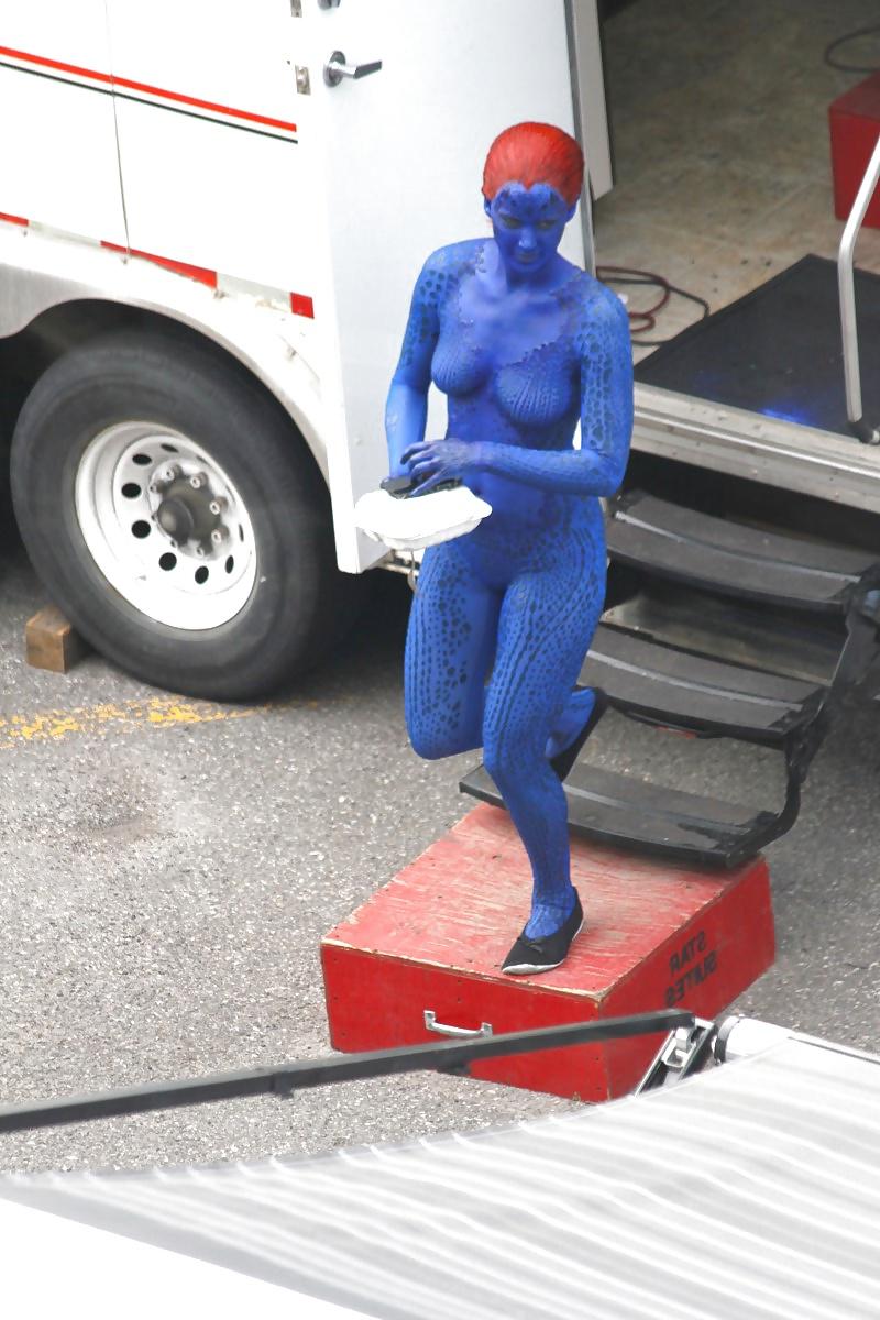12P Jennifer Lawrence in Blue