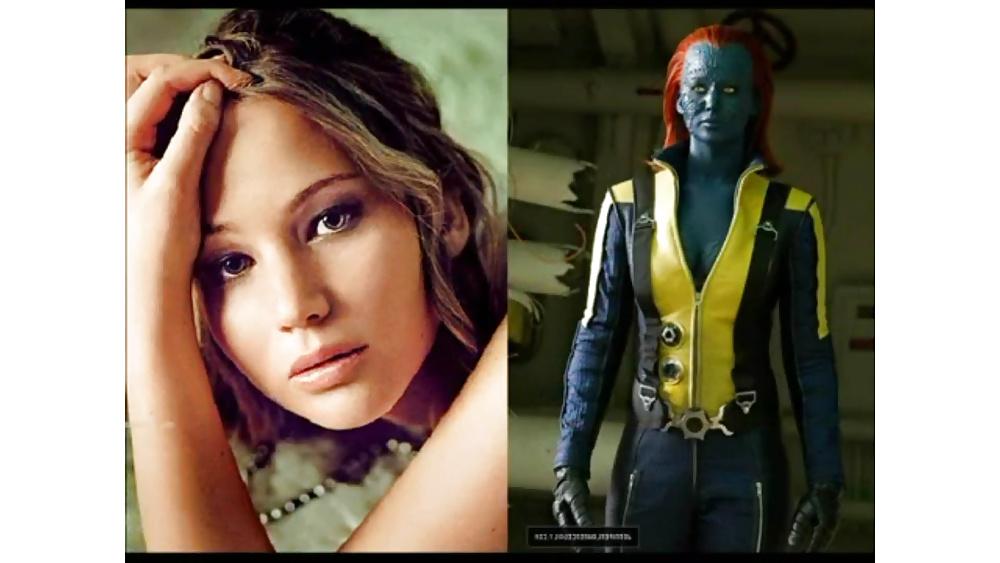 12P Jennifer Lawrence in Blue