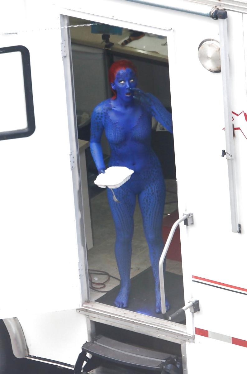12P Jennifer Lawrence in Blue