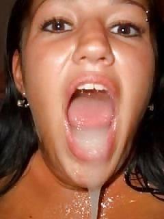 10P Mouth full of cum