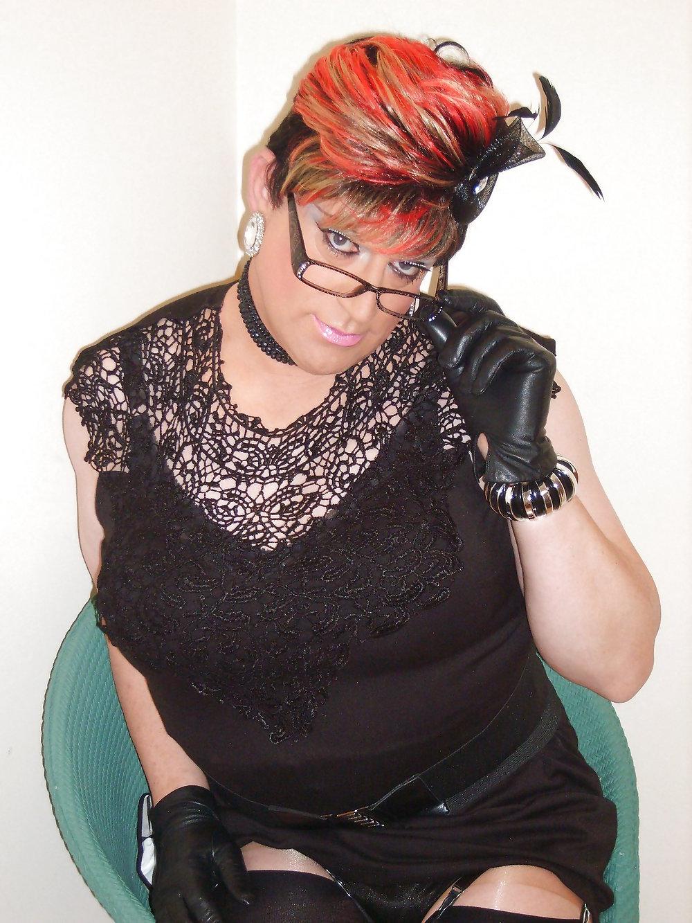 24P Black Lace Dress & Red Seamed FF's