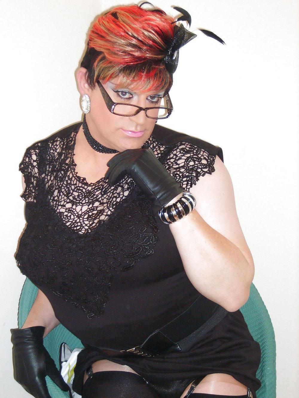 24P Black Lace Dress & Red Seamed FF's