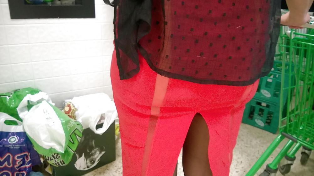 17P Stockings and sexy red dress
