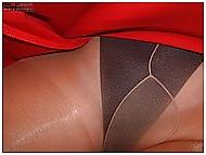 6P Pantyhose tights upskirt