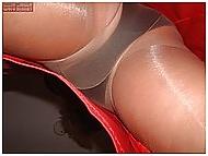 6P Pantyhose tights upskirt