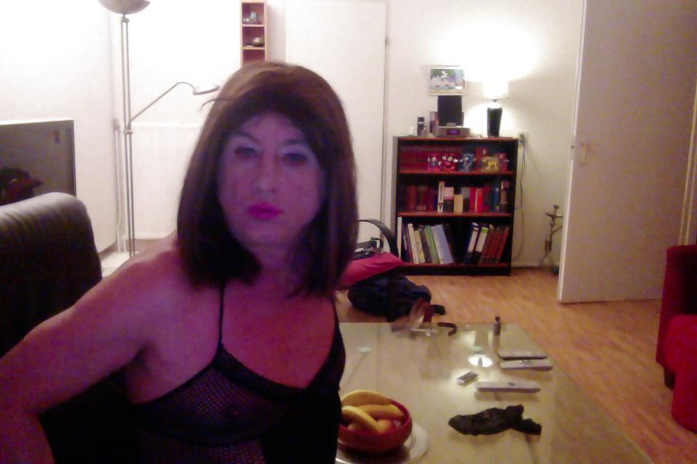 18P Fishnet dress and suspenders 