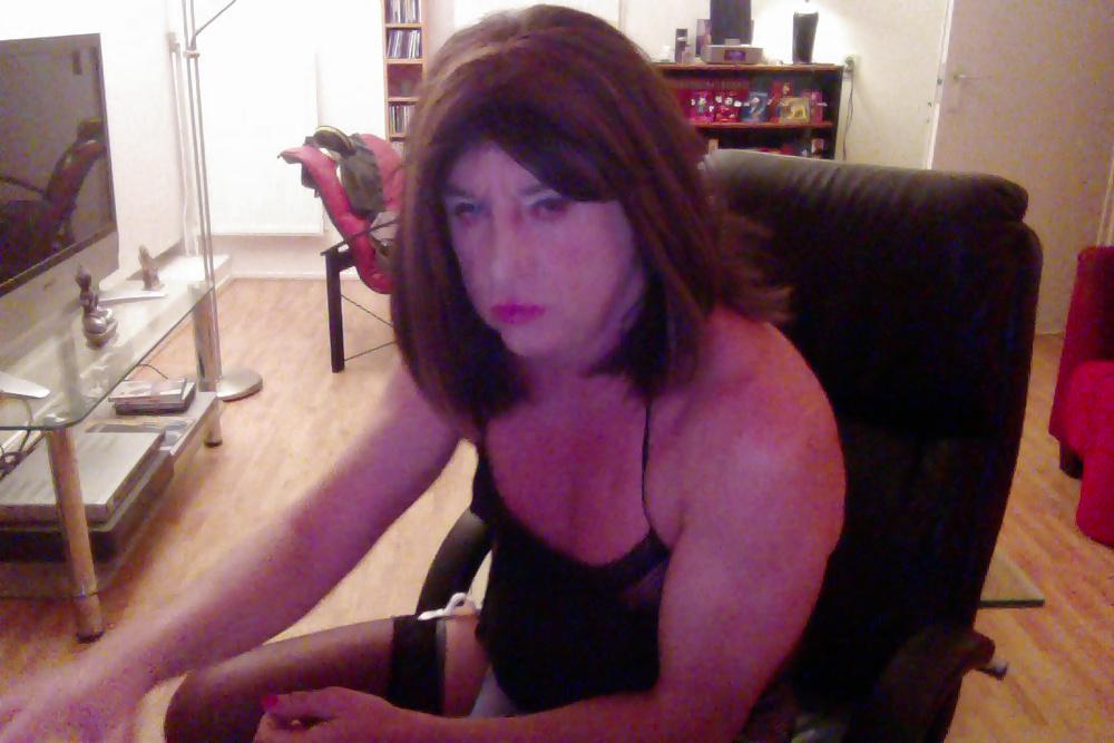 18P Fishnet dress and suspenders 