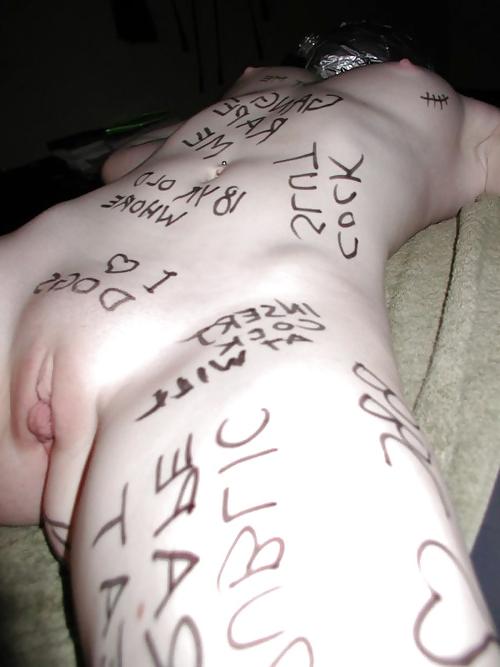 22P Body writing Sluts 3..