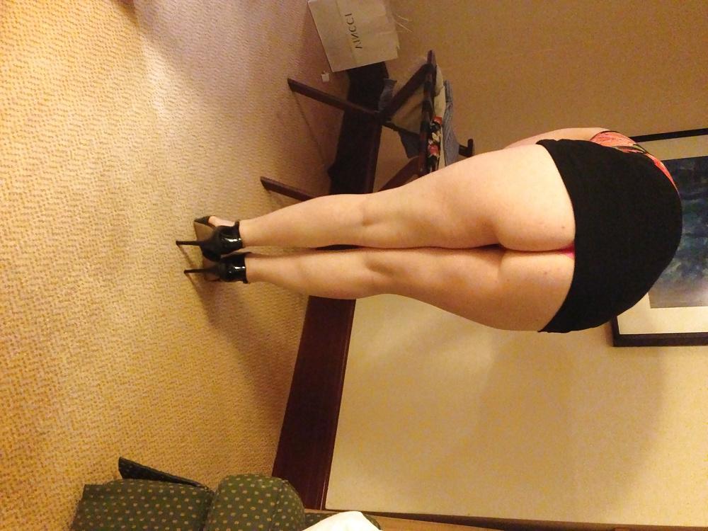 6P Posing in mini dress after night out