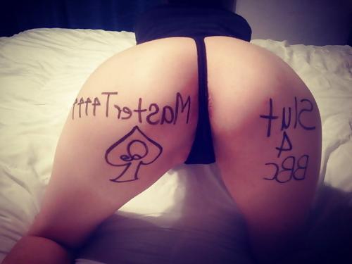 25P Body Writing : Sluts for Black Cocks Only!