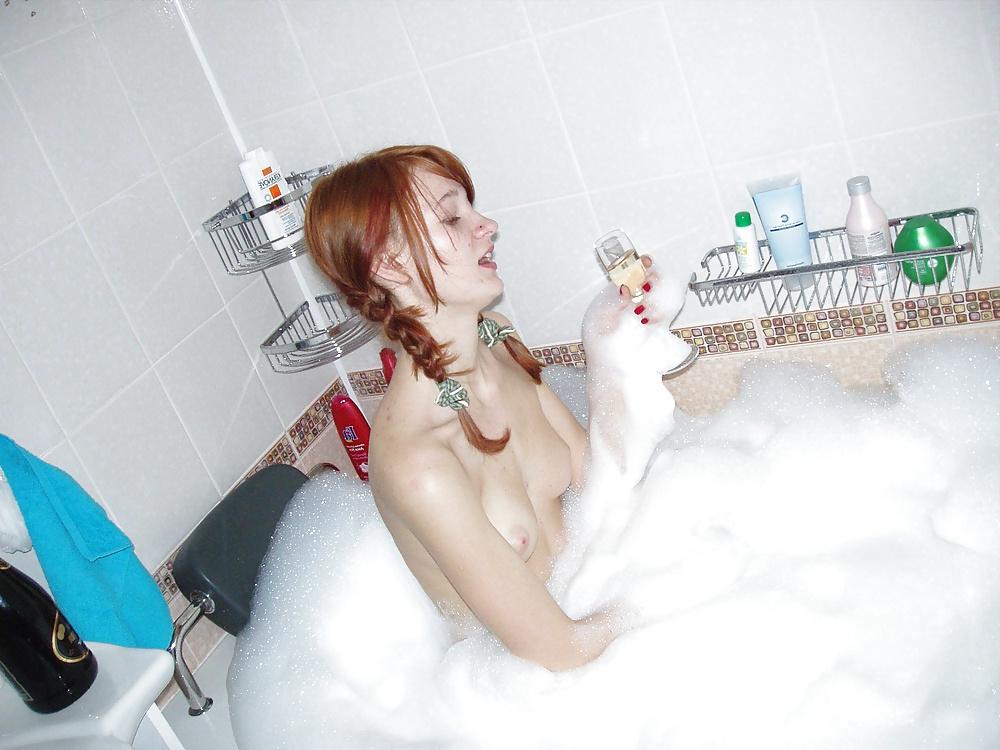 25P Redhead Getting Clean then Dirty