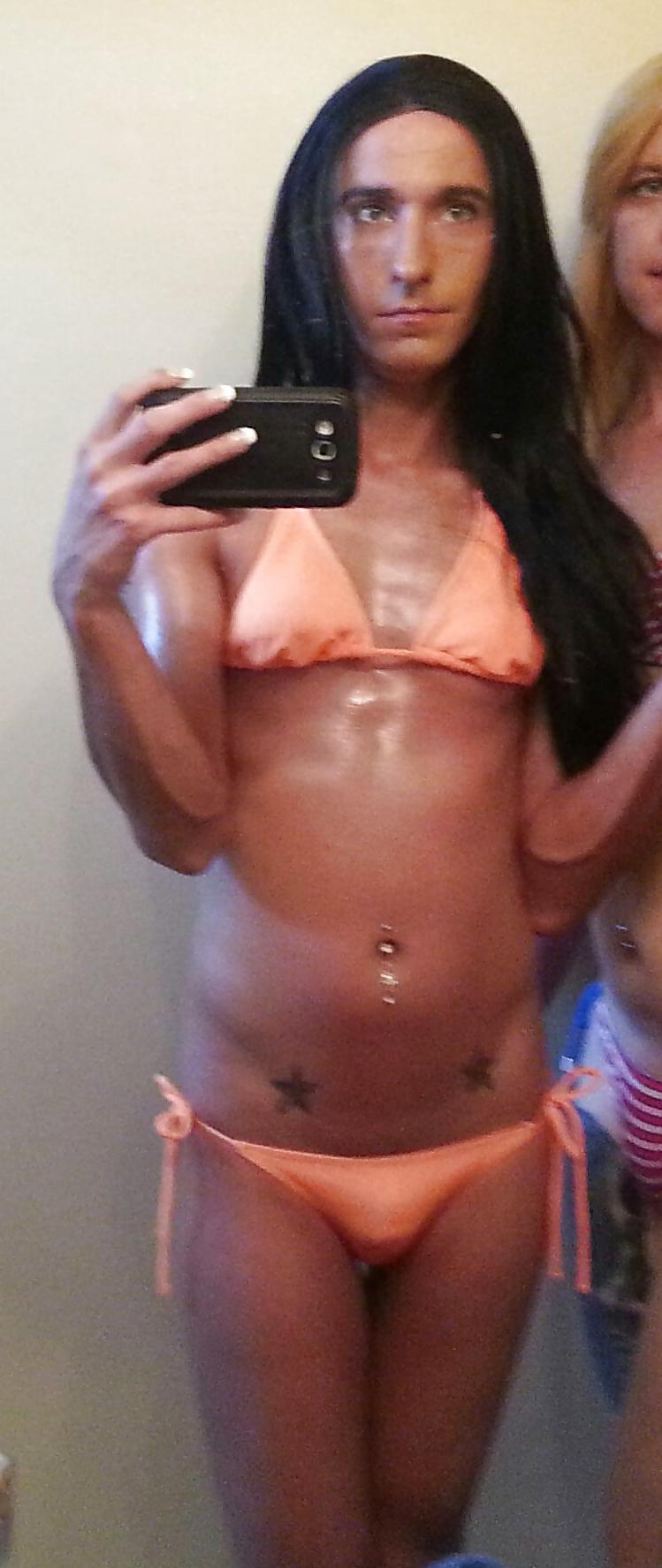 17P TS Kimberly George Orange swimsuit 