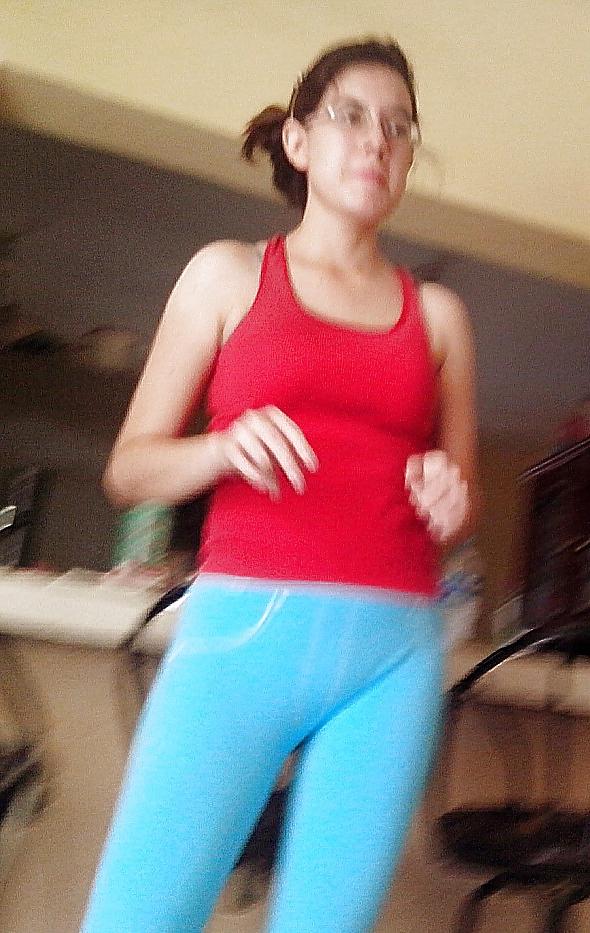 19P My sist in law in blue tights