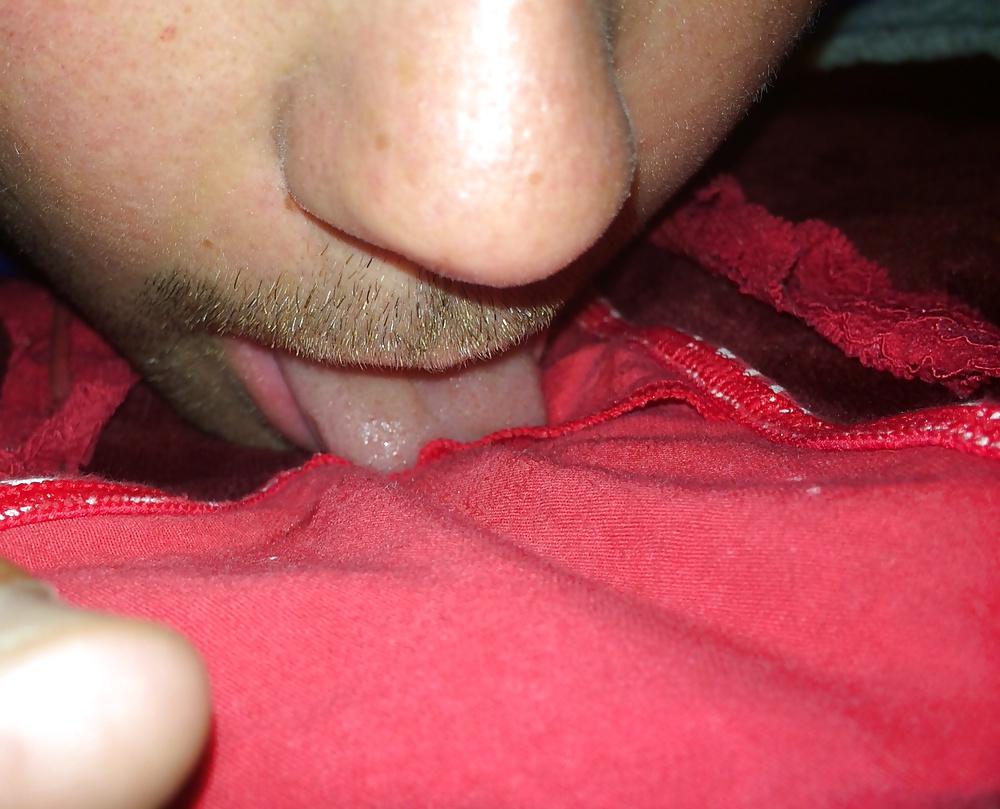 7P Licking my older sisters dirty thong